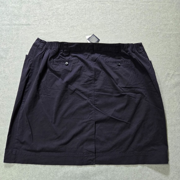 NWT Lands End Mini Straight Skirt Womens 26W Black Stretch Slit Hem Slash Pocket - Picture 3 of 15